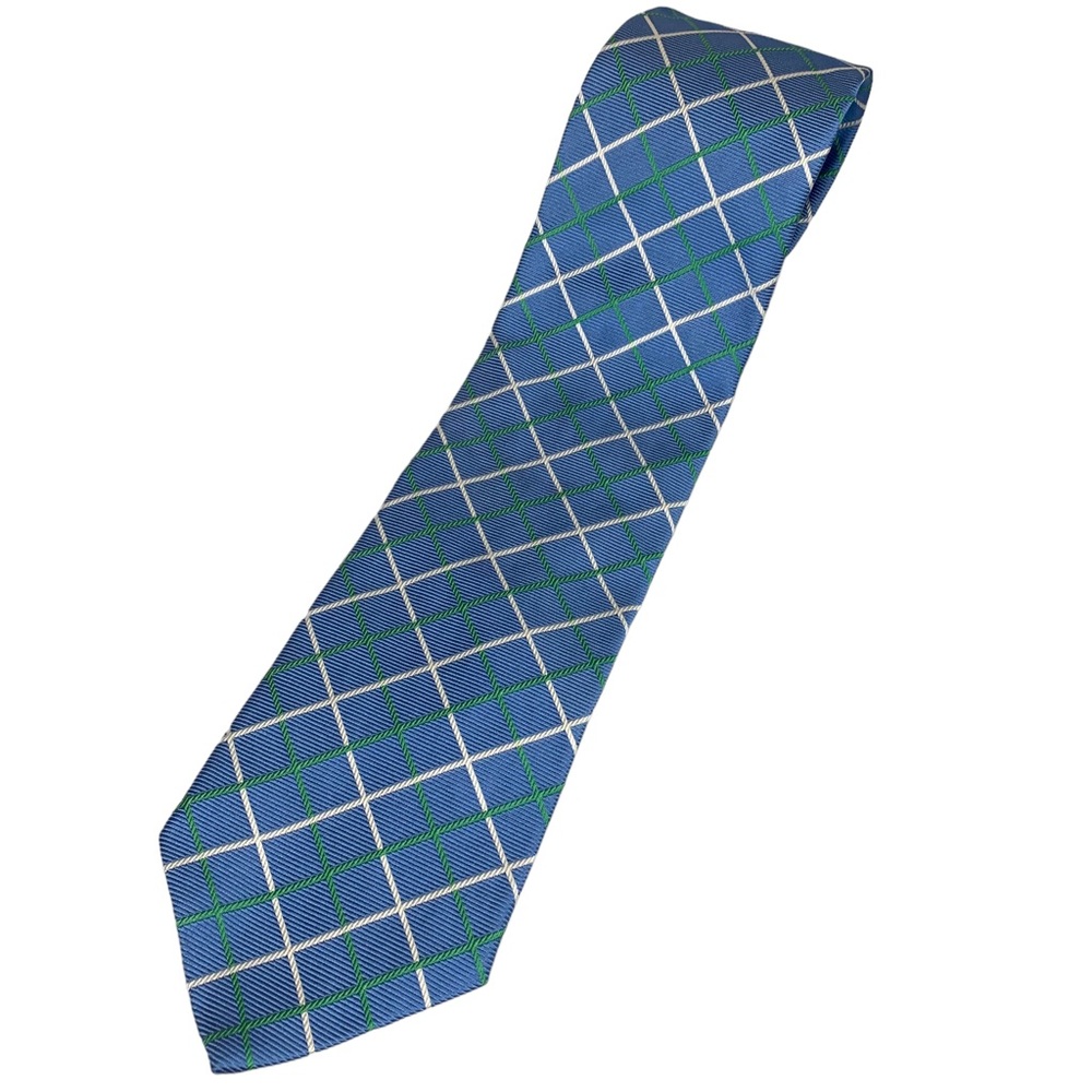 NWT Brooks Brothers Makers Men's 100% Silk Blue/White Argyle 58" Necktie